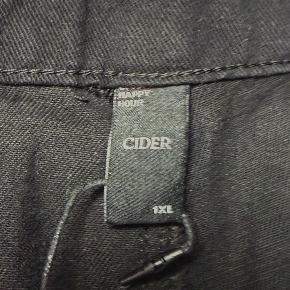 Cider Wide-Leg Black Jeans 1XL | High-Rise Minimalist Denim - Picture 2 of 11